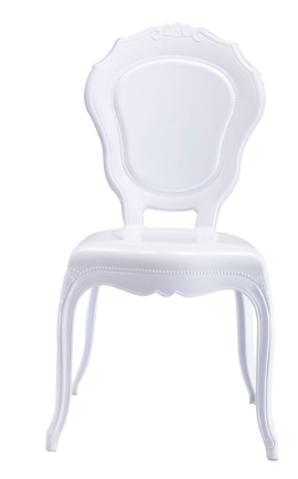 Cadeira Luis XV Princess Branca Policarbonato sem Braços