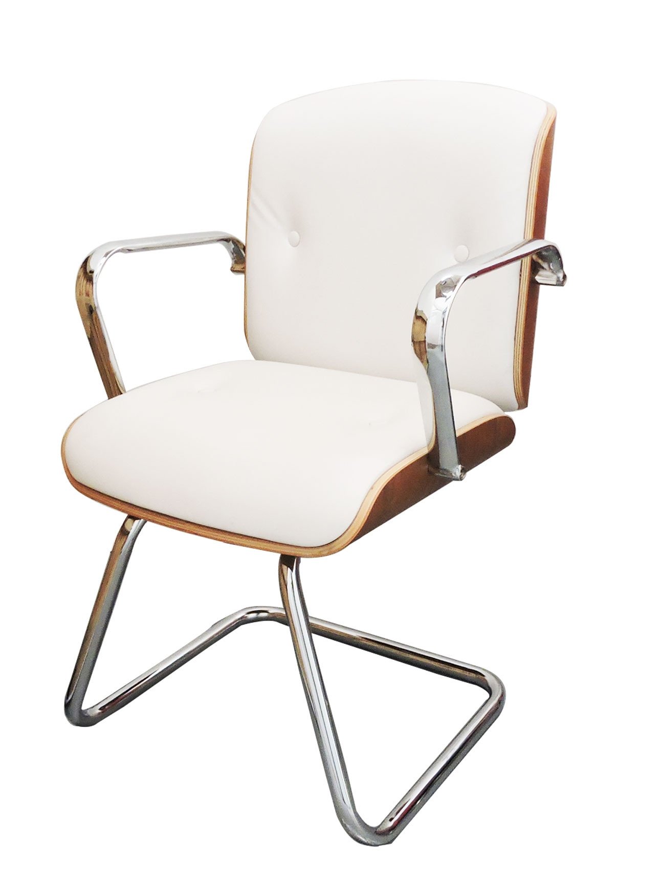 Cadeira Diretor Fixa Eames Office Elite Chair - Vinil Branco