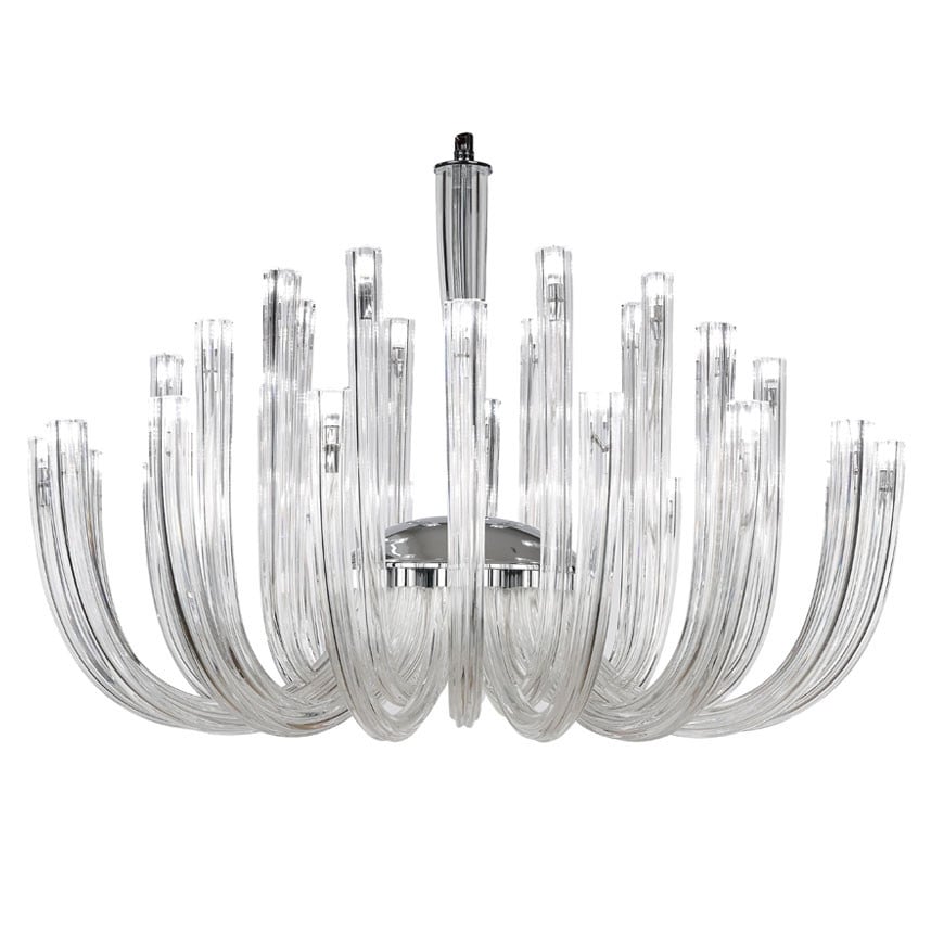 Lustre de Vidro Transparente 32 Lâmpadas MAIA