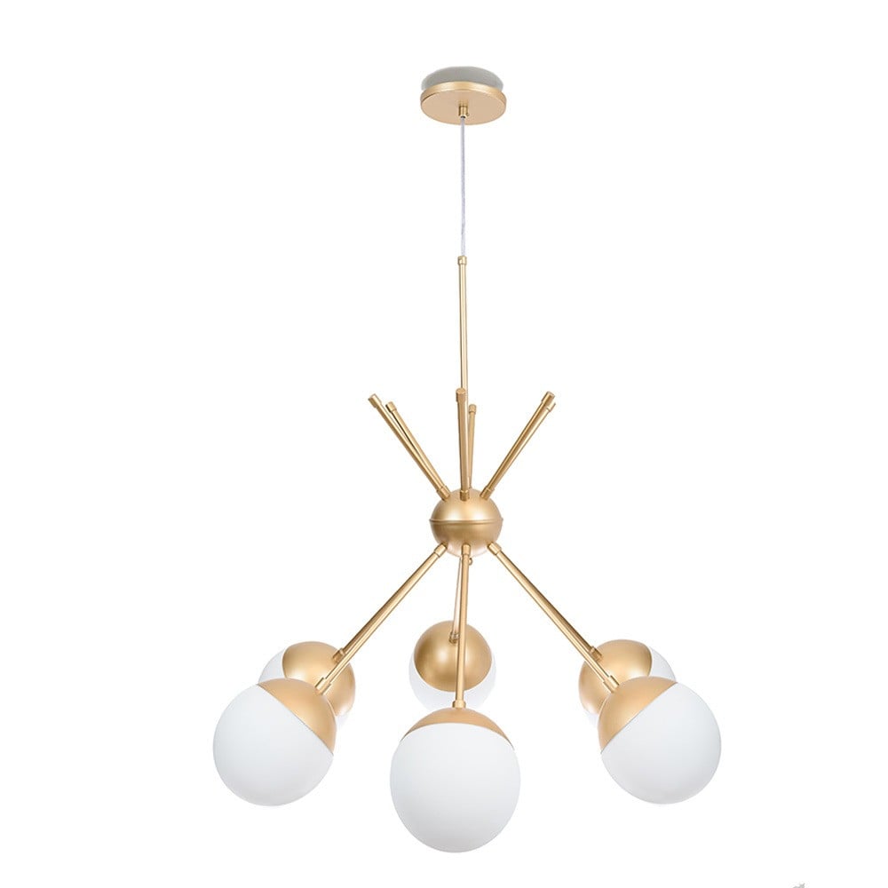 Pendente Amor Dourado 6 Lâmpadas Bocal E27 Imagem do Produto