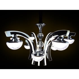 Lustre Classico Led Prata 8 Lâmpadas - Guardian