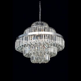 Lustre de Cristal Transparente Dijon 12 Lampadas - Bella