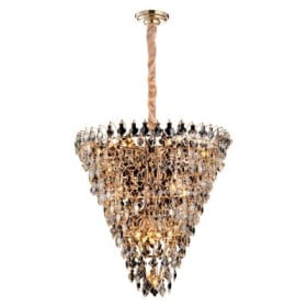 LUSTRE PARIS 17L x E14 TRANSPARENTE /DOURADO - BELLA 