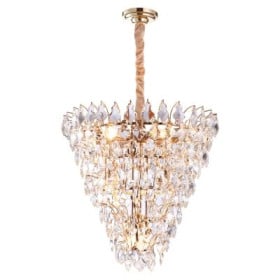LUSTRE PARIS 11L x E14 TRANSPARENTE /DOURADO - BELLA