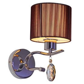 Arandela de Cristal Cúpula Marrom 1 Lâmpada MI