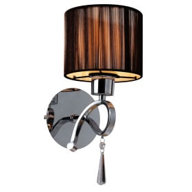 Arandela de Cristal Cúpula Marrom 1 Lâmpada VEN