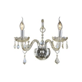 Arandela de Cristal em Champagne 2 Lâmpadas MARIA THEREZA