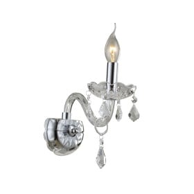Arandela de Cristal Transparente 1 Lâmpada MARIA THEREZA