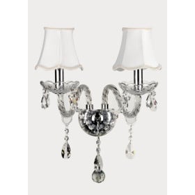 Arandela de Cristal Transparente 2 Lâmpadas MARIA THEREZA