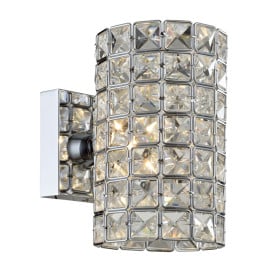 Arandela de Cristal Transparente 1 Lâmpada LX lI