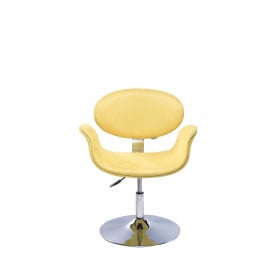 Poltrona Decorativa Designchair Tulipa Base Disco Amarela