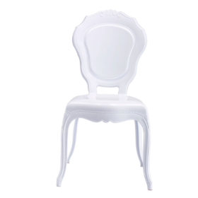 Cadeira Luis XV Princess Branca Policarbonato sem Braços