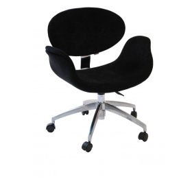 Poltrona Decorativa Tulipa Base Giratória Preta