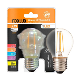 LAMP FILAMENTO E-27 (G45 BOLINHA) 2 W BIVOLT - FOXLUX