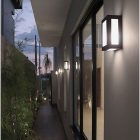 ARANDELA LUNA DE ALUMINIO COM VIDRO 2 LÂMPADAS USO EXTERNO - ACEND +