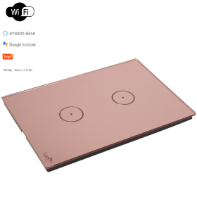 INTERRUPTOR TOUCH TOK GLASS 2 PADS WI-FI ROSE 4X2