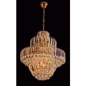 Pendente Cristal Dourado 6 Lâmpada - Sindora