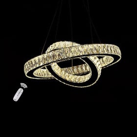 Pendente Cristal Led 42W Controle Bivolt - Sindora