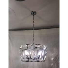 Pendente Hexagono Cromado 6 Lâmpadas - Sindora