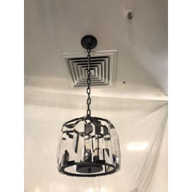 Pendente Hexagono Preto 3 Lâmpadas - Sindora