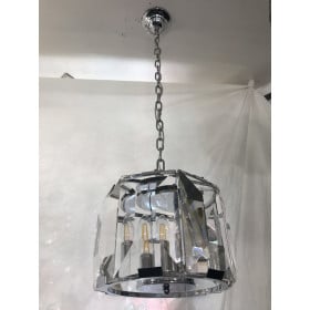 Pendente Hexágono Cromado 3 Lâmpadas - Sindora