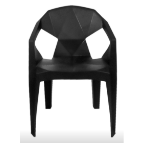 CADEIRA PLASTICA DIAMOND PRETO - POLT-SGPT