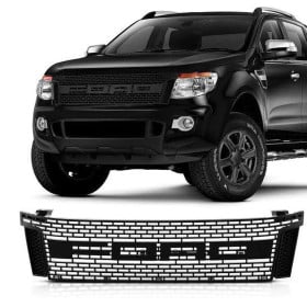 Grade Dianteira Ford Ranger Raptor 2012/2015 - Letra Preta