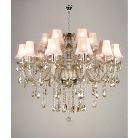 Lustre de Cristal em Champagne 18 Braços MARIA THEREZA