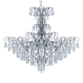 LUSTRE MODERNO BEMMEL METAL CRO. JL9031 CRIS. TRANSP. 12 LAMP. - JLR