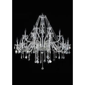 Lustre de Cristal Transparentes 21 Lâmpadas MARIA THEREZA