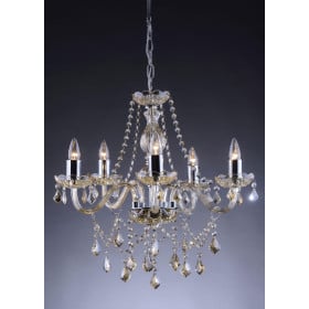 Lustre de Cristal Champagne 5 Lâmpadas Nice - Startec