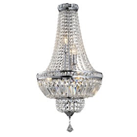 Lustre de Cristal Fontana DT Transparente 5 Lâmpadas