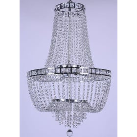Lustre de Cristal Imperial Transparente 23 Lâmpadas FG Elizabeth