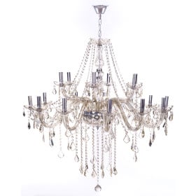 Lustre de Cristais Champagne 18 Lâmpadas MARIA THEREZA