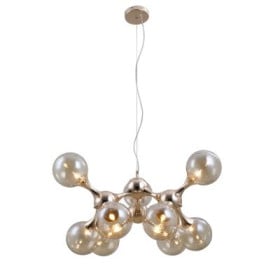 PENDENTE MOL 9L G9 SAND GOLD VIDRO CHAMPGNE - BELLA