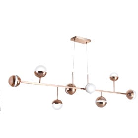 PENDENTE COM CUPULAS DE VIDRO 8L G9 ROSE - OLD ARTISAN 