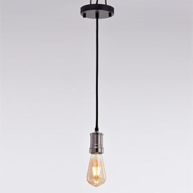 Pendente de Metal Fumê 1 Lâmpada TE