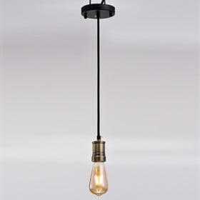 Pendente de Metal Bronze 1 Lâmpada TE