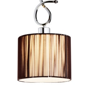 Pendente com Cúpula Marrom 1 Lâmpada VZ