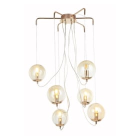 Pendente Moderno Mobile de Metal 13W Dourado - Bella 