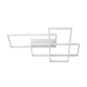 Plafon Moderno em Alumínio Branco LED 90W QUAD