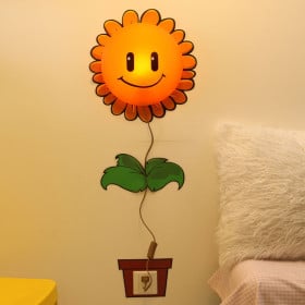 Plafon de Parede Infantil Girassol 1 Lâmpada 