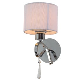 Arandela de Cristal Cúpula BRANCA 1 Lâmpada VEN