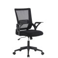 Cadeira de Escritório Exact Tela Mesh Braço Dobrável Preta perfil