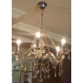 Lustre de Cristal Maria Thereza Champagne 5 Lâmpadas