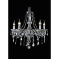 Lustre de Cristal Maria Thereza Fumê 5 Lâmpadas