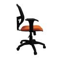 Cadeira Diretor Ergonômica Base Giratória Nylon Tela Mesh Cayman- Design Chair - perfil - assento laranja
