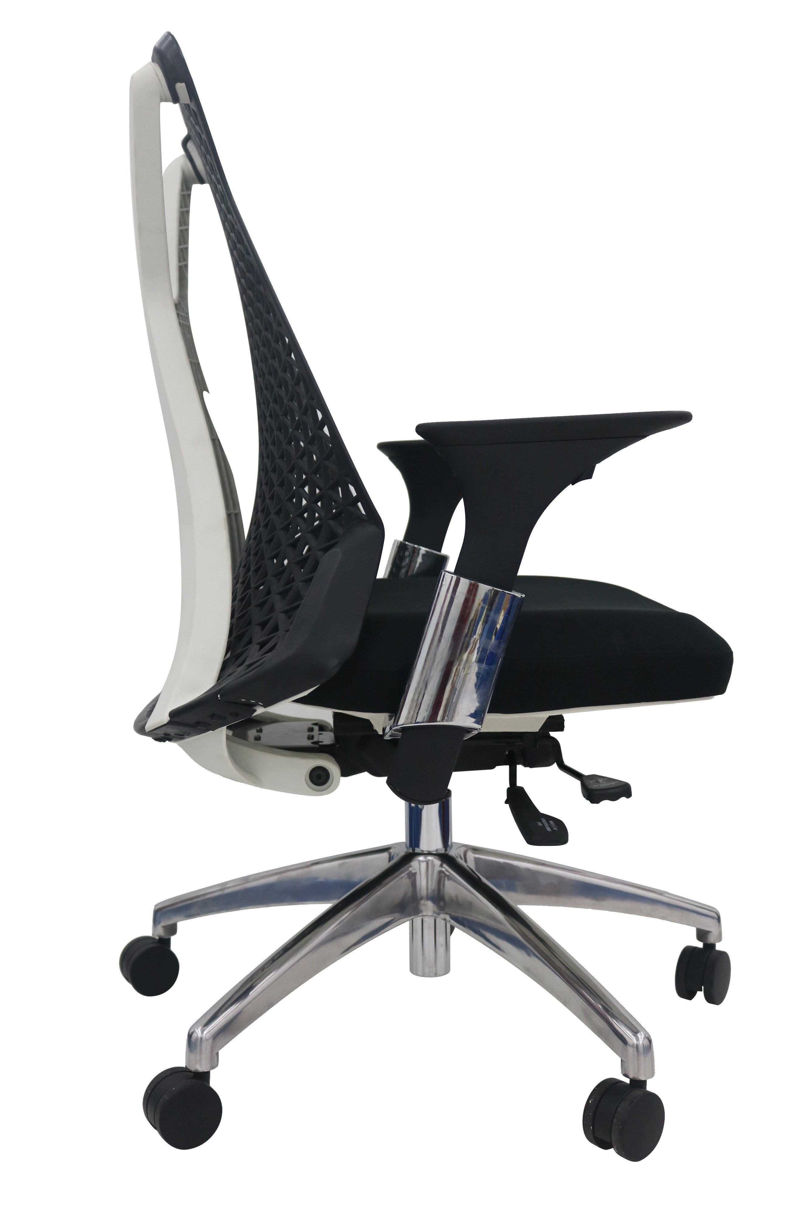 Cadeira de Escritório Inspired Miller Diretor Base Aluminio Preta