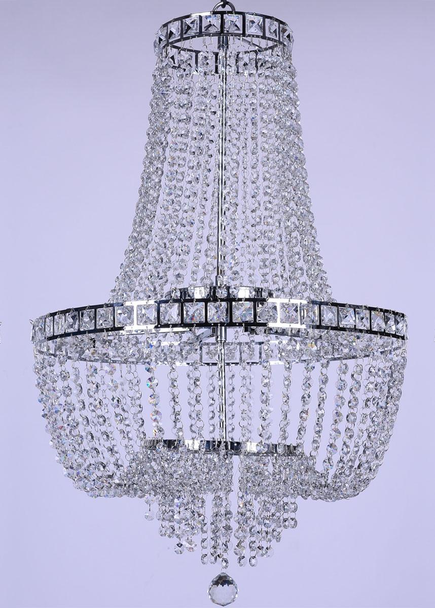 Lustre de Cristal Imperial Transparente 23 Lâmpadas FG Elizabeth