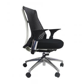 Cadeira de Escritório Inspired Miller Diretor Base Aluminio Preta-perfil